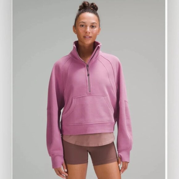Lululemon Scuba Oversized Funnel-Neck Half Zip in Velvet Dust Size XS/S - Picture 2 of 12